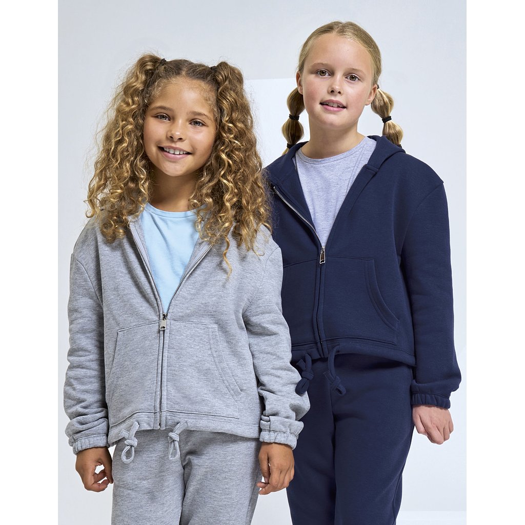 [TR61B] (TR61B) Kids Recycled Cropped Oversize Full-Zip Hoodie [TR61B]