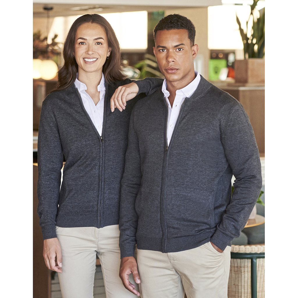 [W718] (H718) Unisex Zip Through Cardigan
