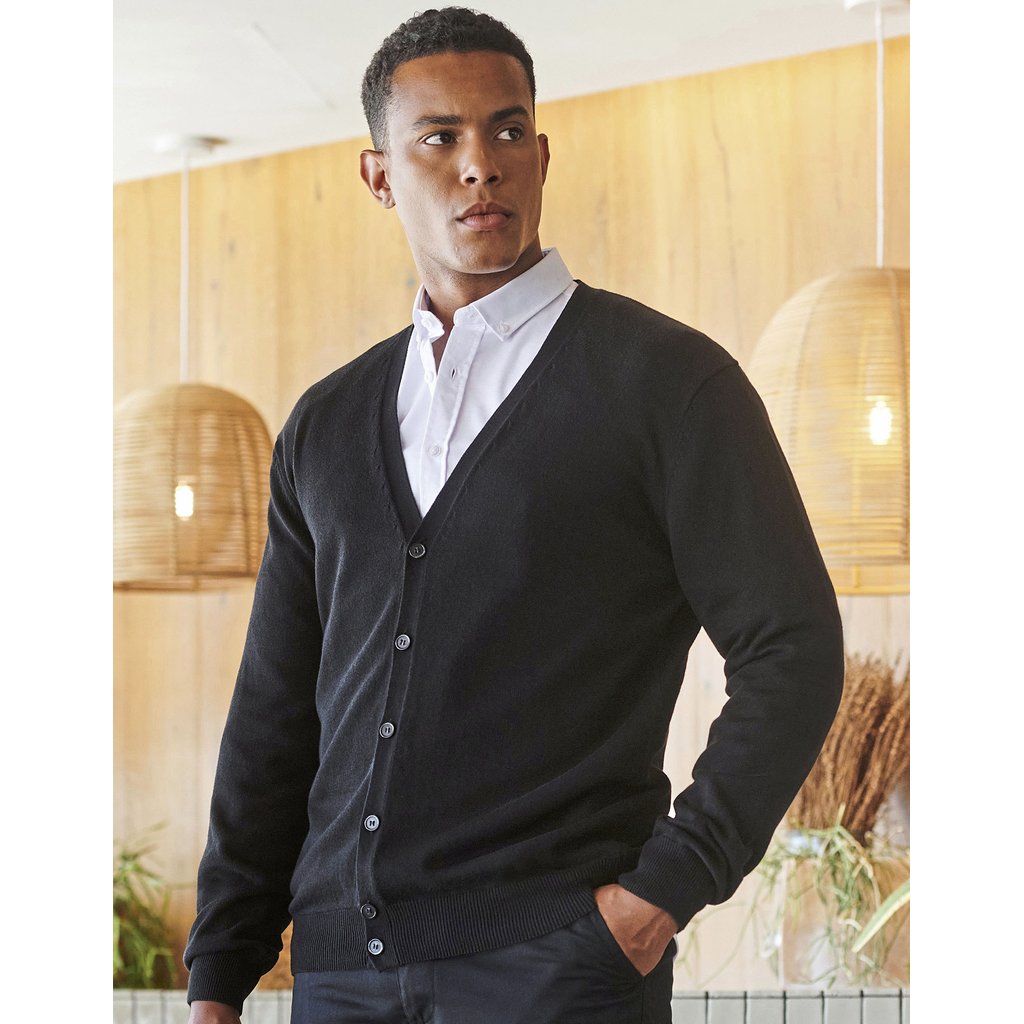 [W722] (H722) Men´s Lightweight V-Neck Cardigan