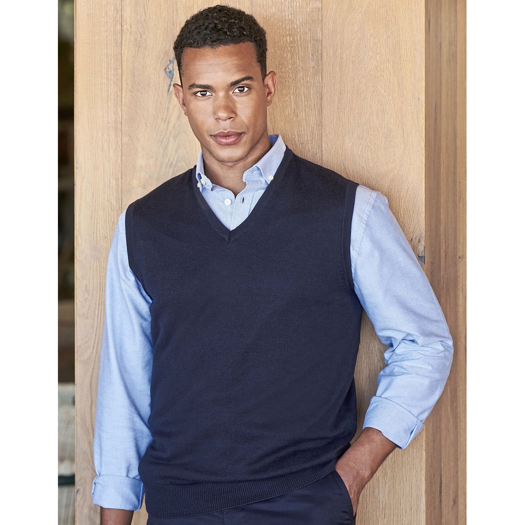 [W724] (H724) Men´s Lightweight Sleeveless V-Neck Jumper