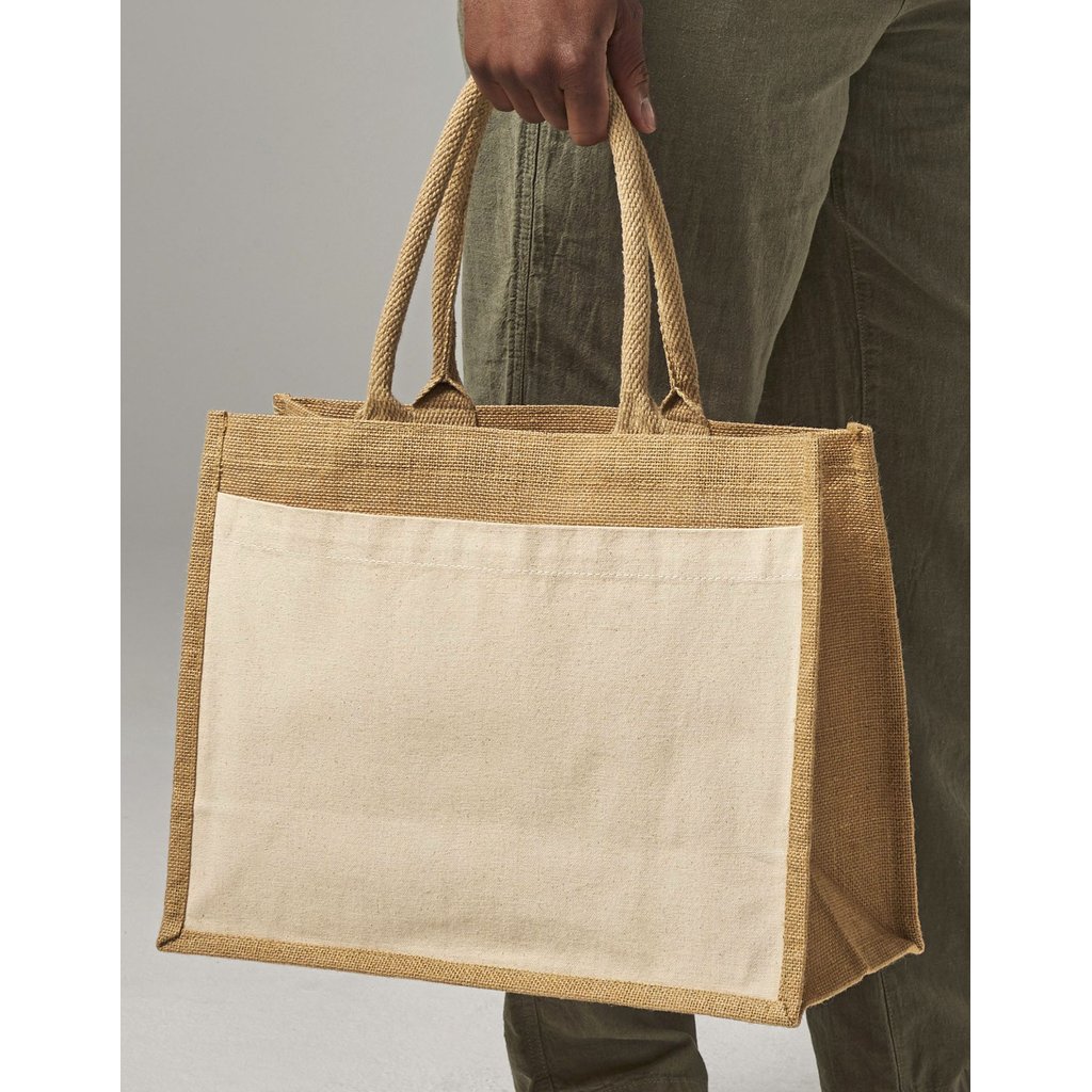 [WM427] (W427) Cotton Pocket Jute Shopper [WM427]