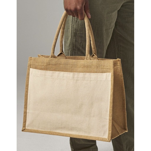 [WM427] (W427) Cotton Pocket Jute Shopper [WM427]