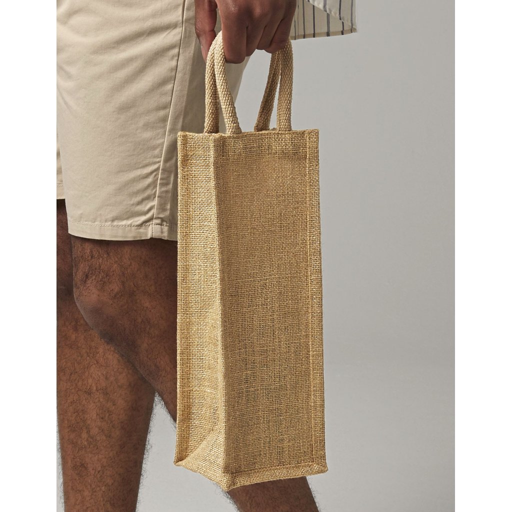 [WM433] (W433) Shimmer Jute Bottle Bag [WM433]