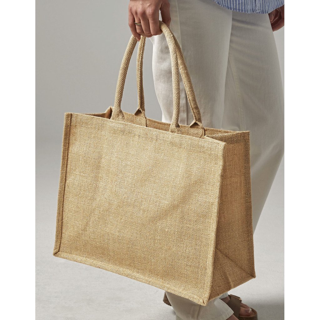 [WM437] (W437) Shimmer Jute Shopper