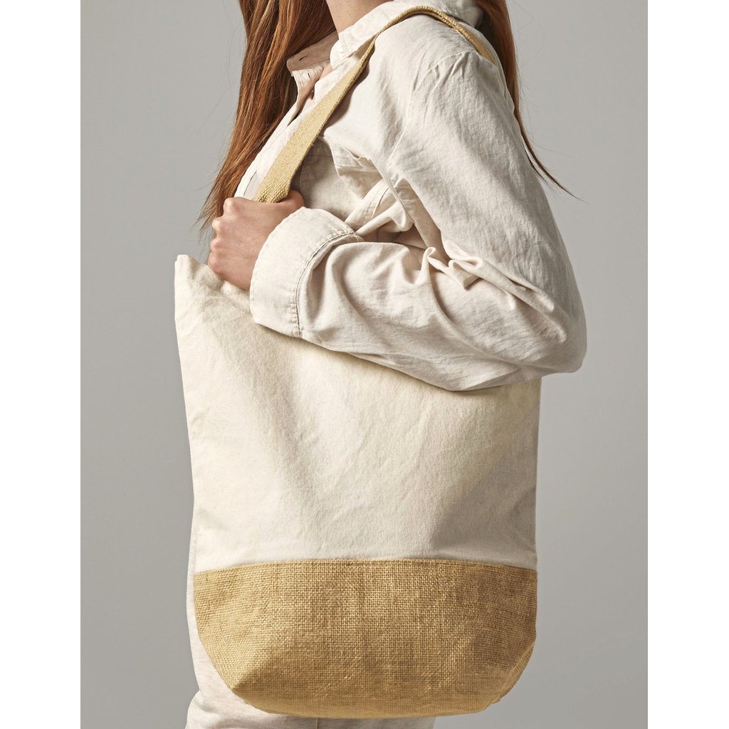 [WM450] (W450) Jute Base Canvas Shopper