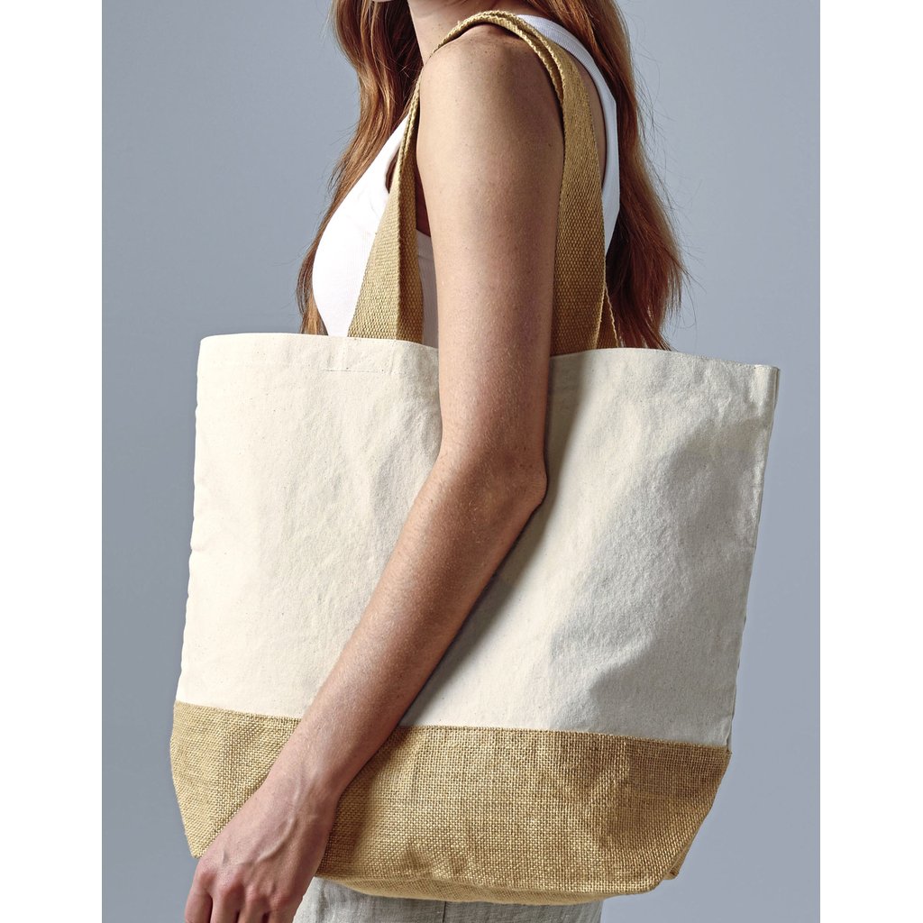 [WM451] (W451) Jute Base Canvas Bag