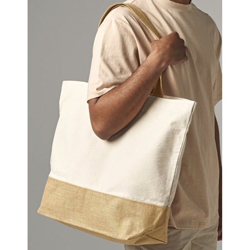 [WM452] (W452) Jute Base Canvas Bag XL [WM452]