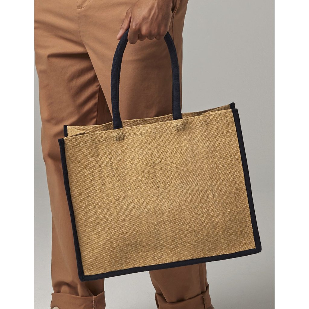 [WM470] (W470) Natural Starched Jute Classic Shopper