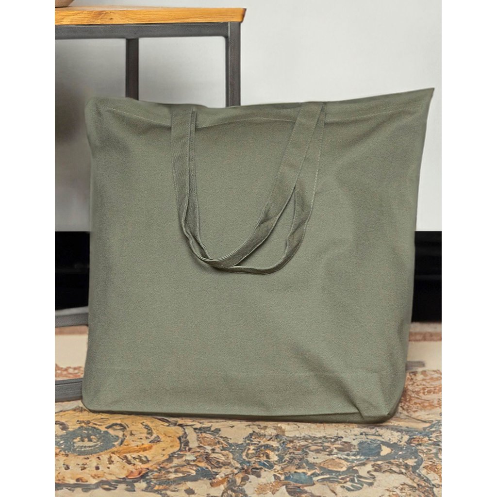 [X1348] (40002-31-1348) Organic Canvas Carrier Bag Medium Long Handle London 02
