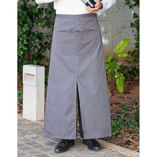 [X962T] (FS100100SP Z) Bistro Apron With Split And Front Pocket [X962T]