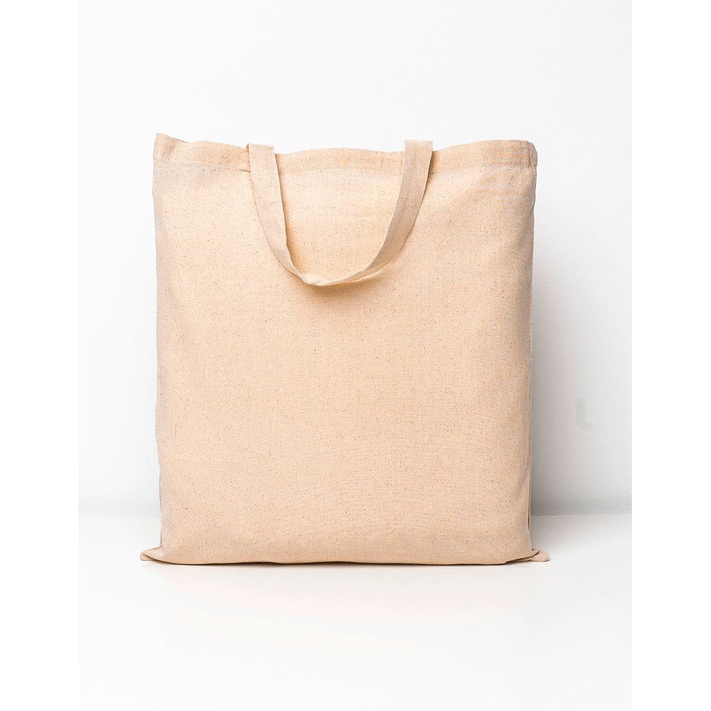 [XT100N] Classic Cotton Bag Natural Short Handles