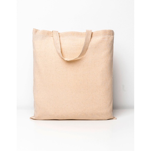 [XT100N] Classic Cotton Bag Natural Short Handles [XT100N]