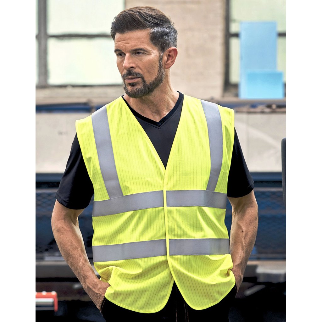 [YK1000] (HVW100ASFR) Hi-Vis Anti-Static Flame Retardant Waistcoat [YK1000]