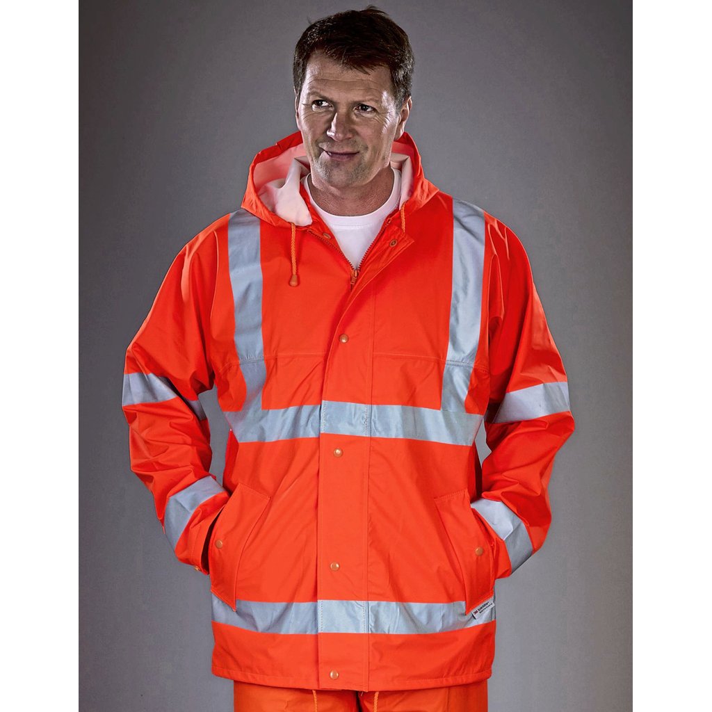 [YK450] (HVS450) Hi-Vis Soft Flex Breathable Rain Jacket