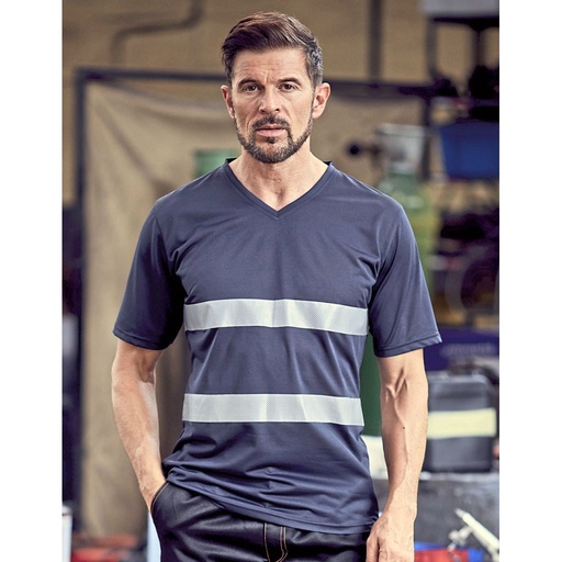 [YK910] (HVJ910) Hi-Vis Top Cool Super Light V-Neck T-Shirt [YK910]