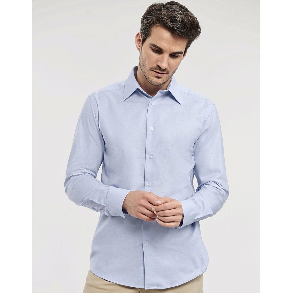 [Z922] (R-922M-0) Men's Long Sleeve Tailored Oxford Shirt