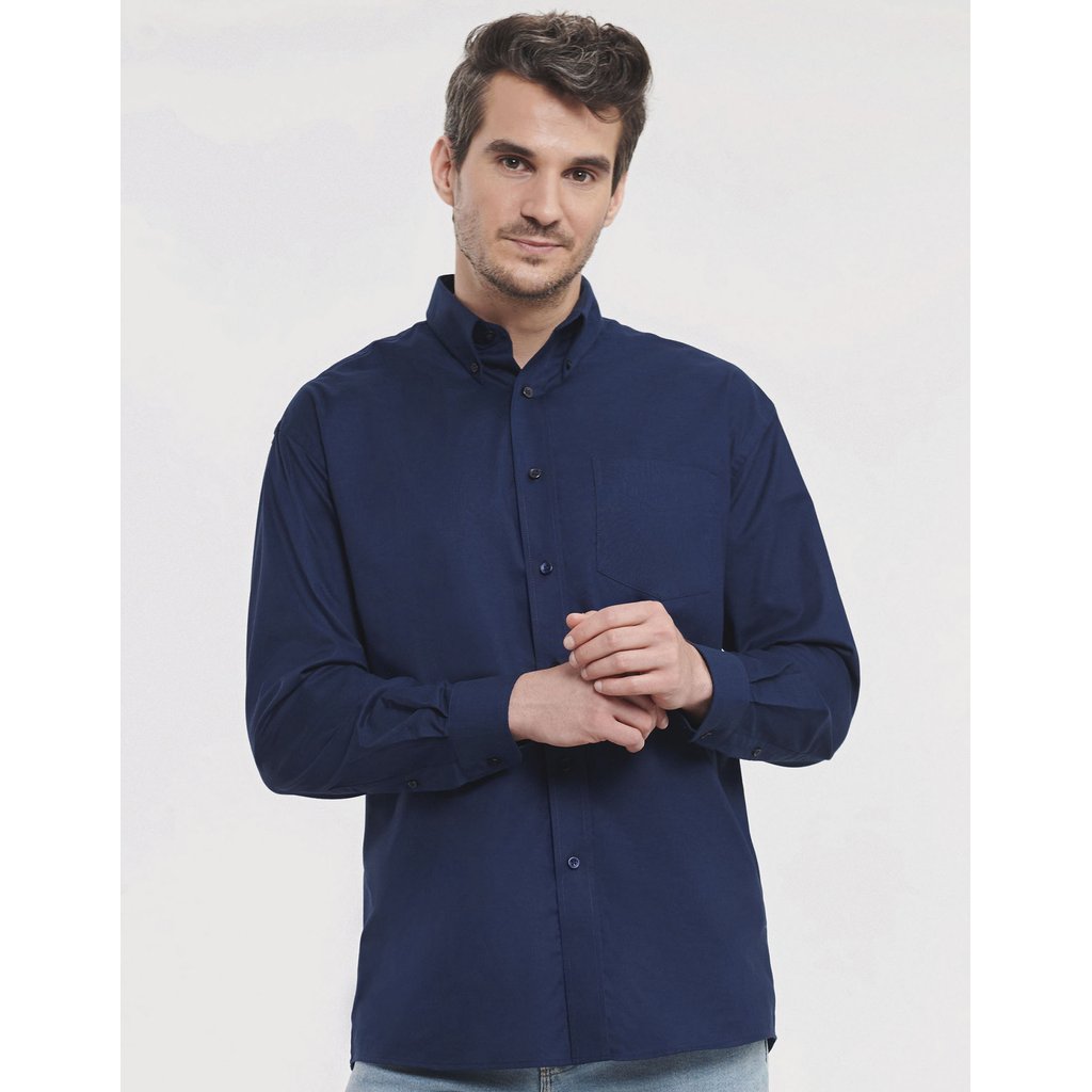 [Z932] (R-932M-0) Men's Long Sleeve Classic Oxford Shirt