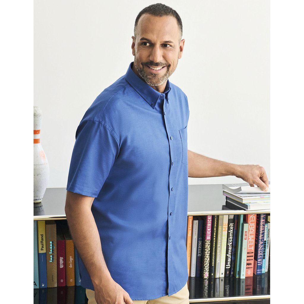 [Z933] (R-933M-0) Men's Short Sleeve Classic Oxford Shirt