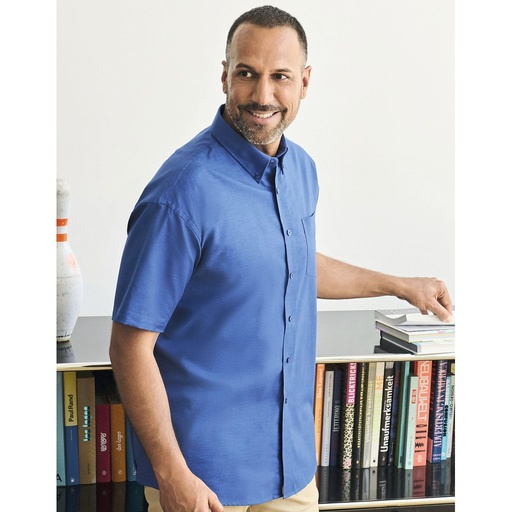 [Z933] (R-933M-0) Men's Short Sleeve Classic Oxford Shirt [Z933]