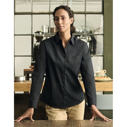 [Z934F] (R-934F-0) Ladies' Long Sleeve Classic Polycotton Poplin Shirt [Z934F]