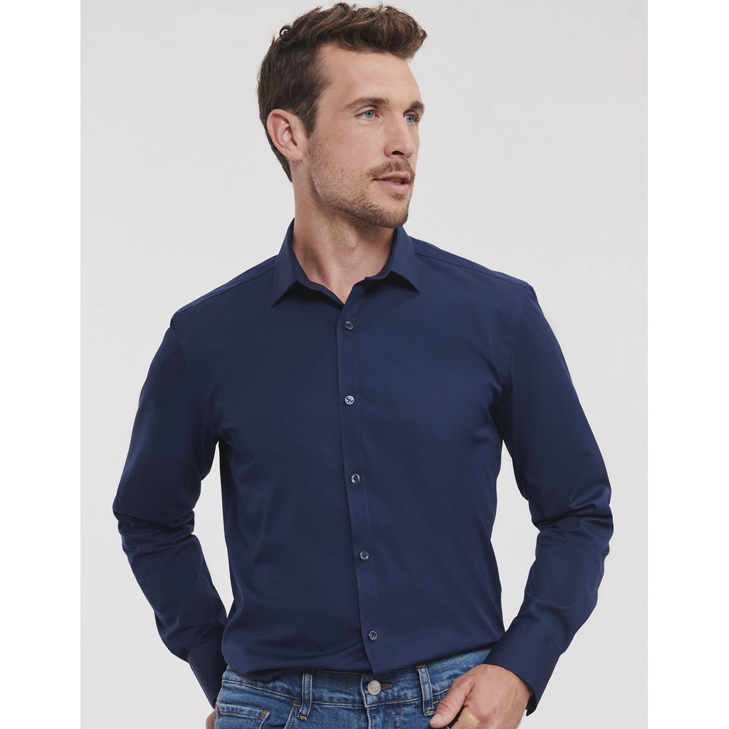 [Z960] (R-960M-0) Men's Long Sleeve Fitted Ultimate Stretch Shirt