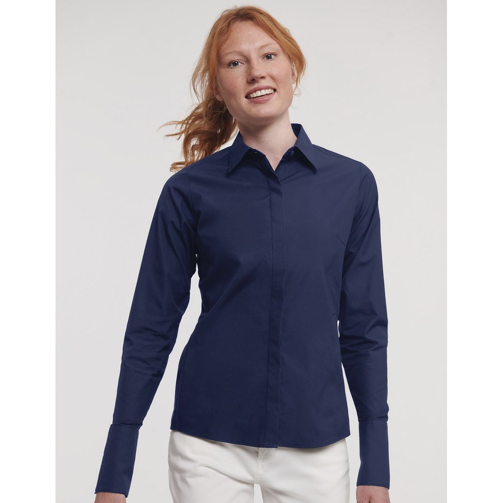 [Z960F] (R-960F-0) Ladies' Long Sleeve Fitted Ultimate Stretch Shirt [Z960F]
