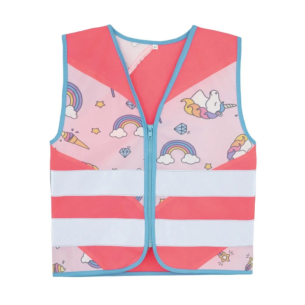 (ACTFANUNI) Children's Safety Vest Action Mondi magici Neon Pink