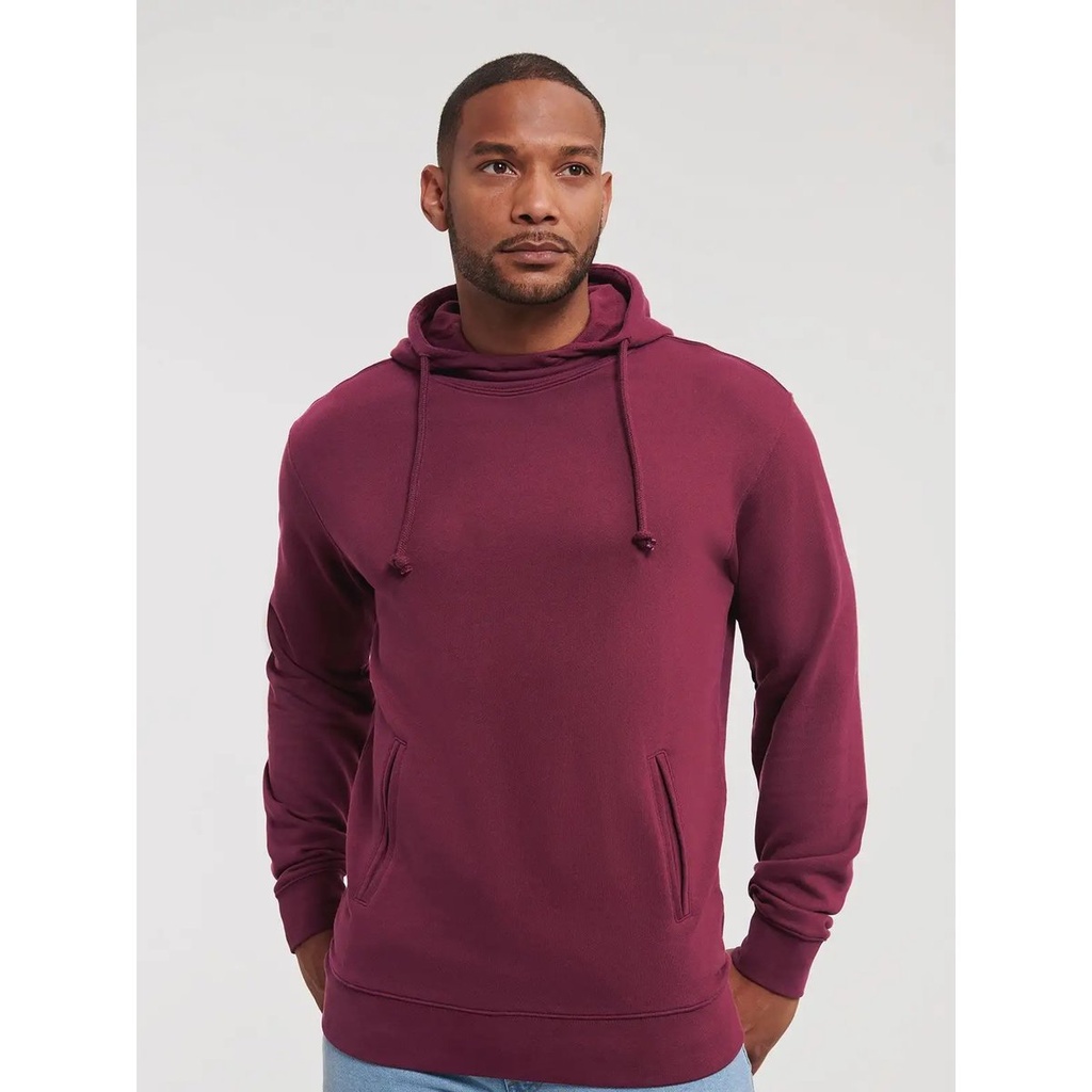 (JE209M) Pure Organic High Collar Hooded Sweat