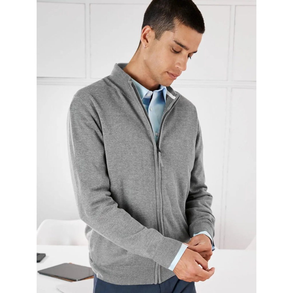 (JN1326) Men's Zip Cardigan