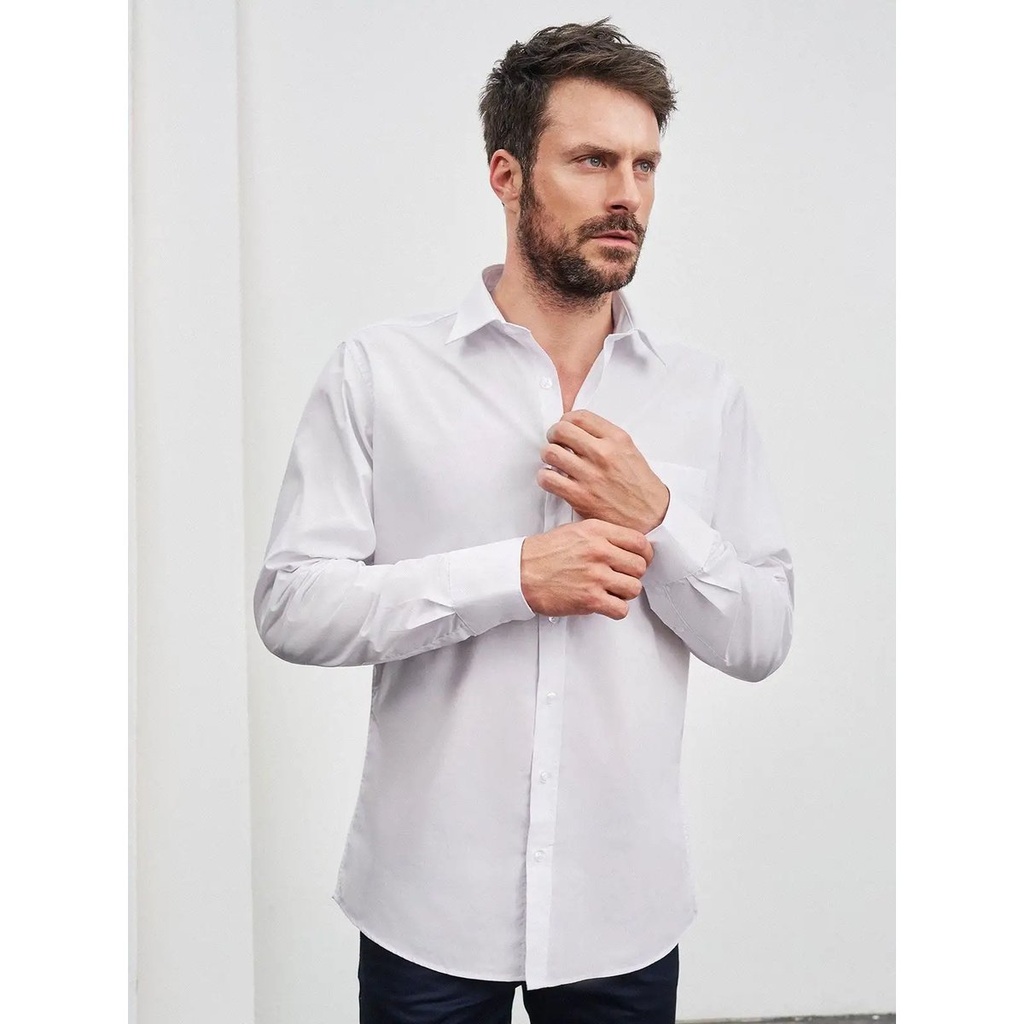 (JN678) Men's Shirt Longsleeve Poplin