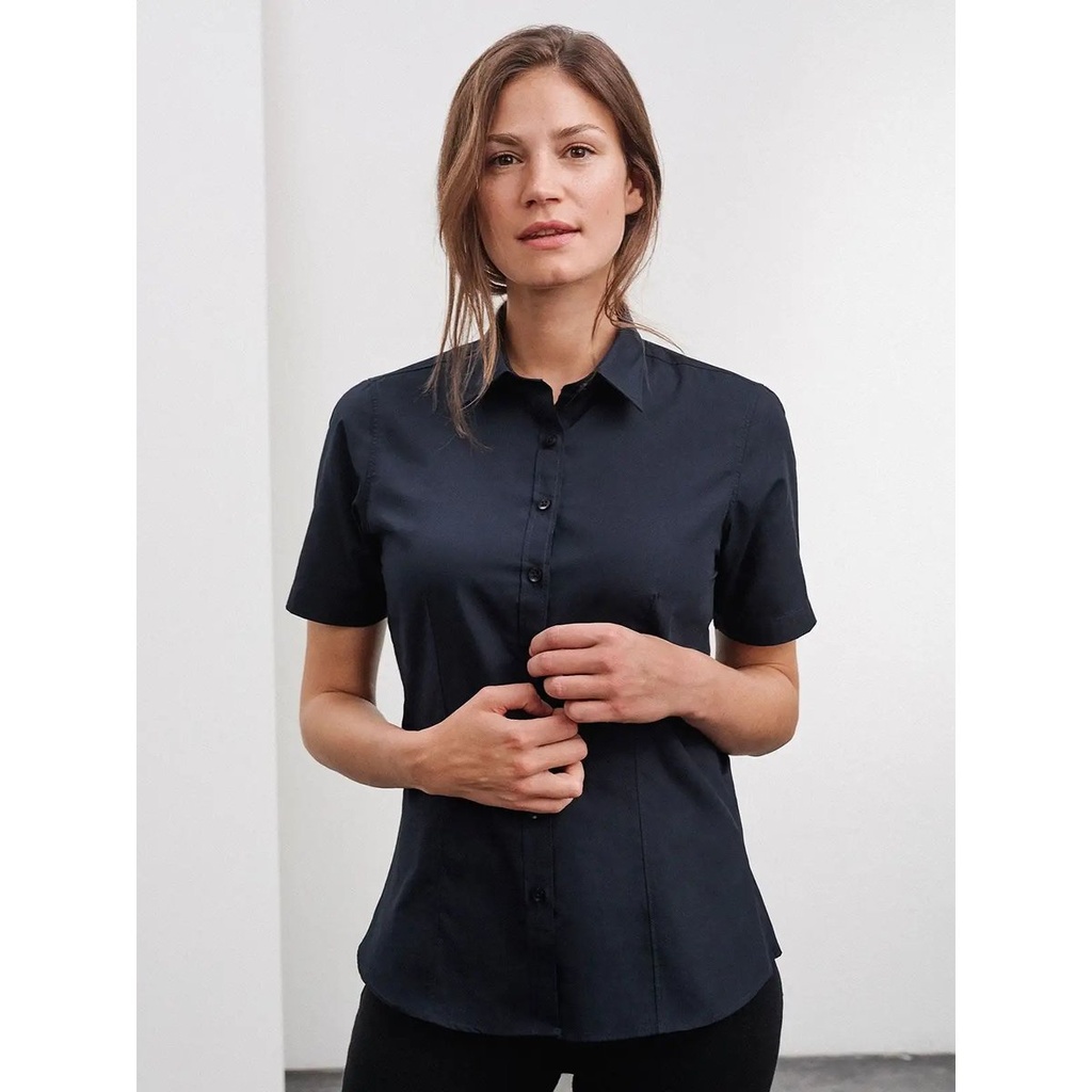 (JN679) Ladies' Shirt Shortsleeve Poplin