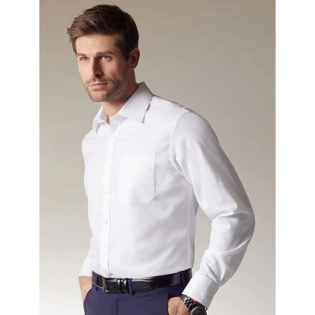 (JN682) Men's Shirt Longsleeve Micro-Twill