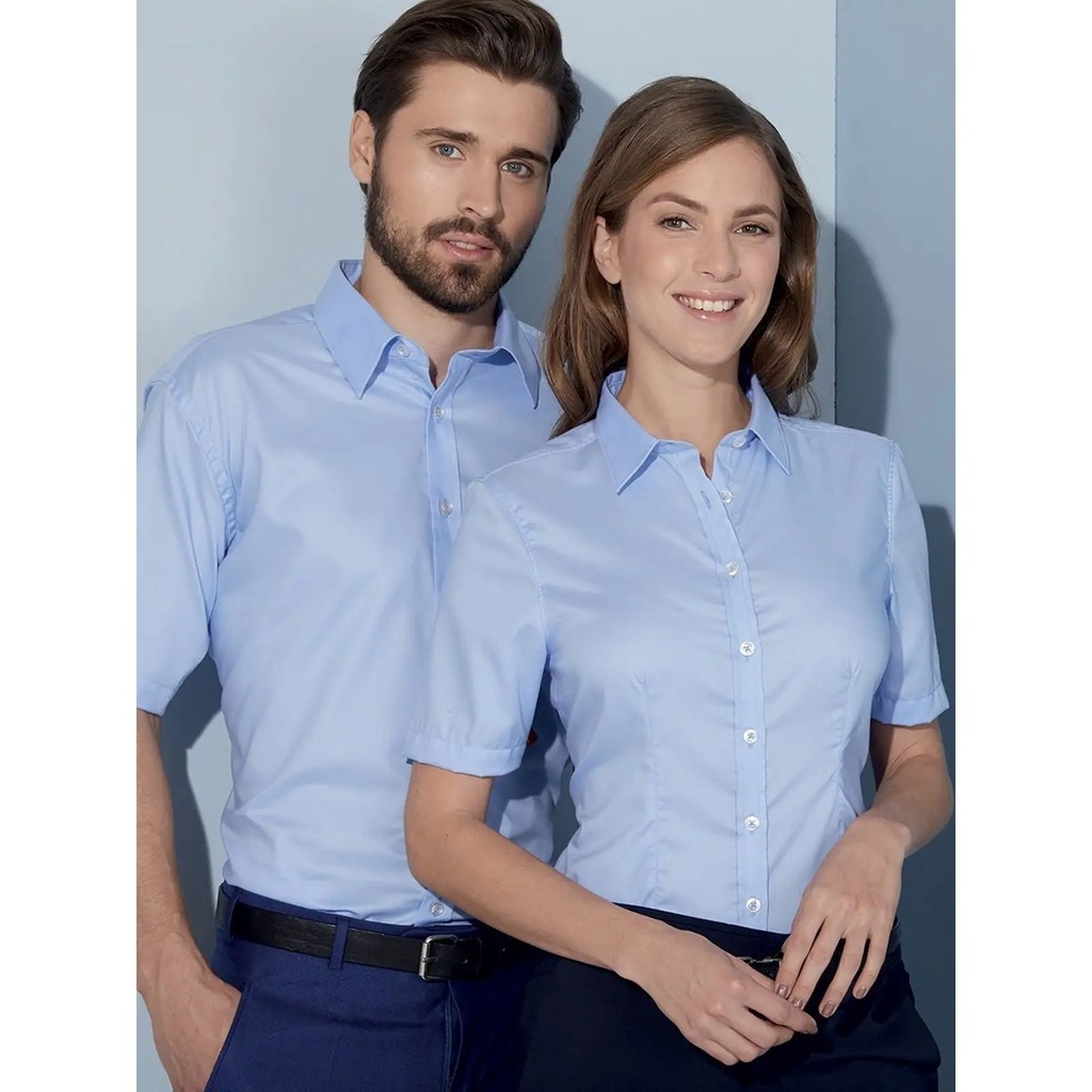 (JN683) Ladies' Shirt Shortsleeve Micro-Twill