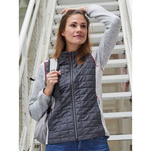 (JN741) Ladies' Knitted Hybrid Jacket