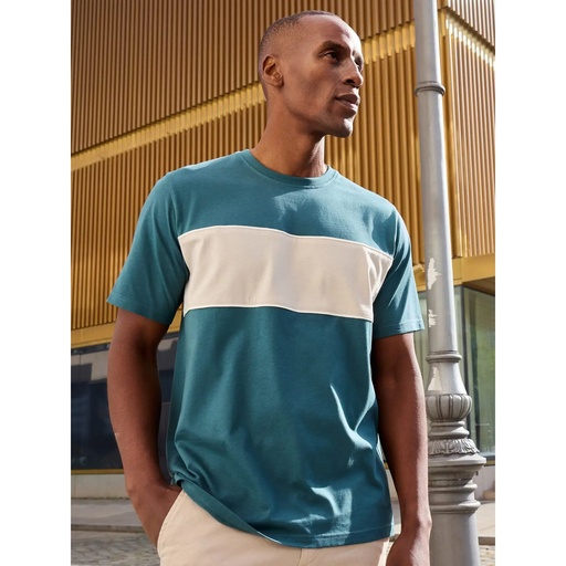 (JN8049) T-Shirt colour-block unisex