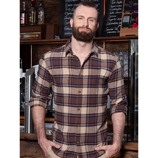 (KBM9) Men's checked shirt Urban-Trend
