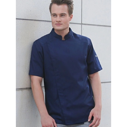 (KJM29) Short-Sleeve Chef Jacket Modern-Look