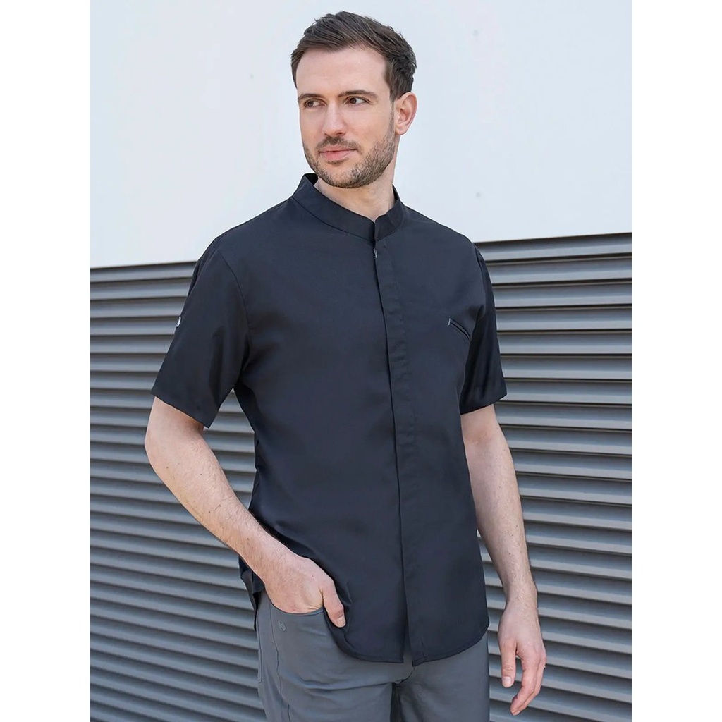 (KJM6) Short-sleeve Chef Jacket Modern-Touch