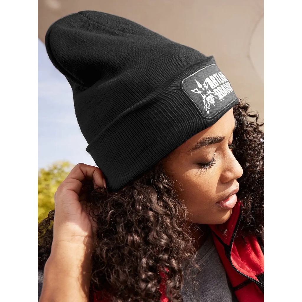 (MB7403) Classic Knitted Beanie With Patch