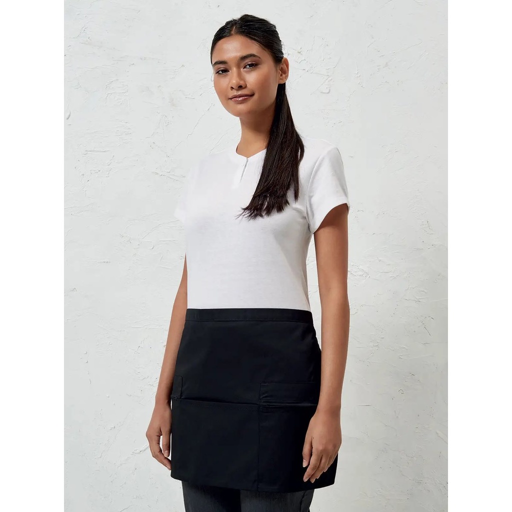 [PR105-BLAC-UNICA] (PR105) Zip Pocket Waist Apron