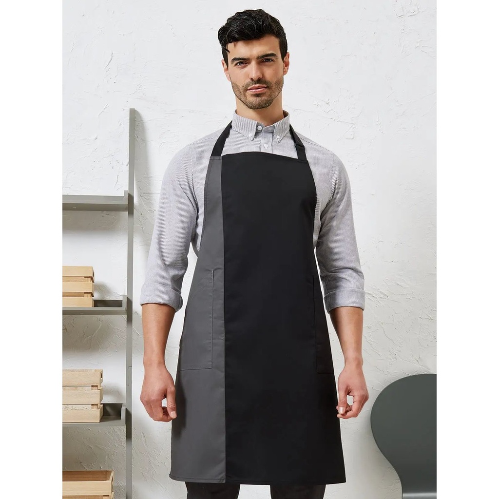 (PR162) Contrast Bib Apron
