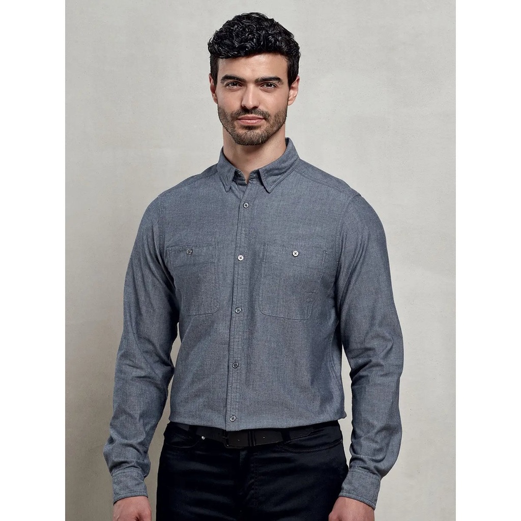 (PR247) Men's Organic Chambray Fairtrade Shirt