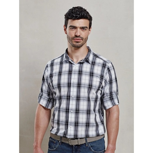 (PR254) Men's Long Sleeve 'Ginmill' Check Shirt