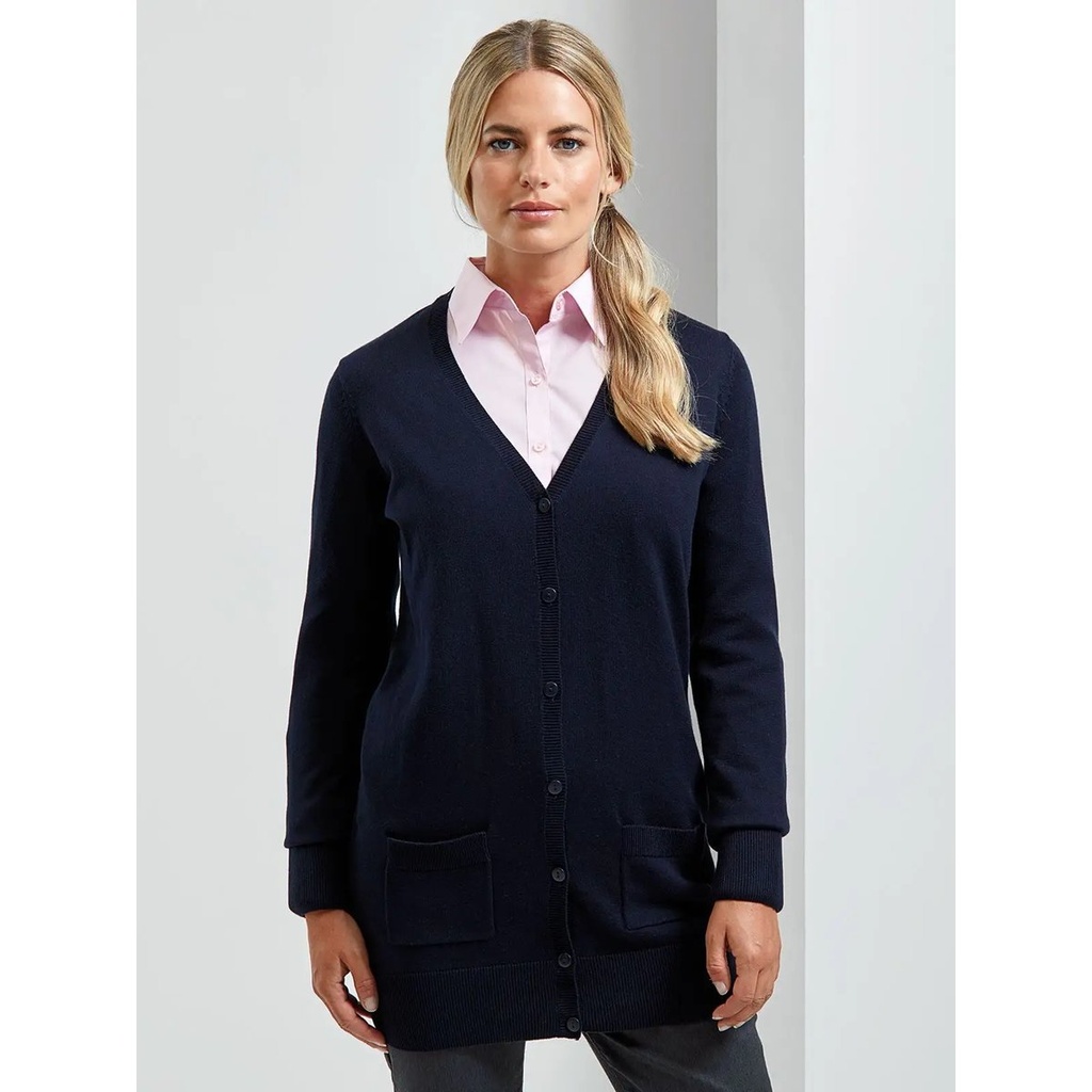(PR698) Ladiesâ Log Length Knitted Cardigan