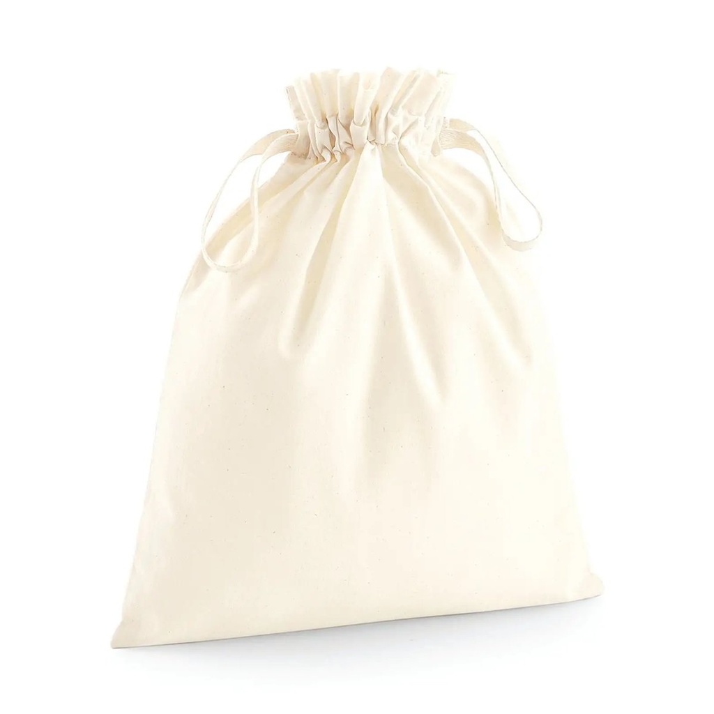 (W118XS) Organic Cotton Draw Cord Bag