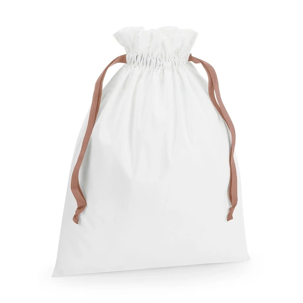 (W121L) Cotton Gift Bag With Ribbon Drawstring