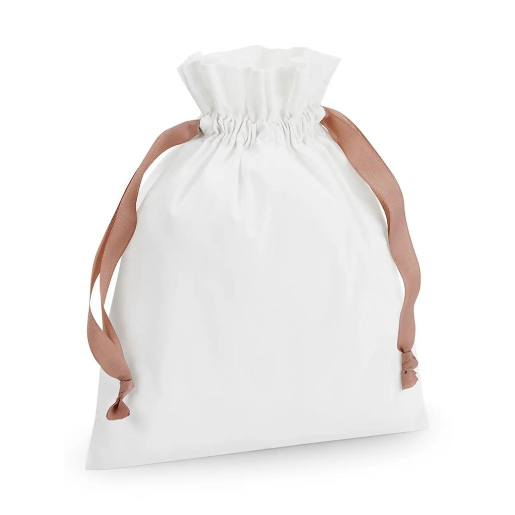 (W121M) Cotton Gift Bag With Ribbon Drawstring