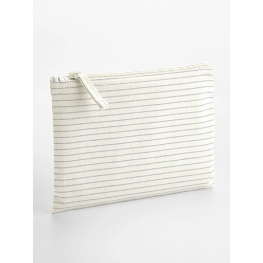 (W253M) Striped Organic Cotton Accessory Pouch