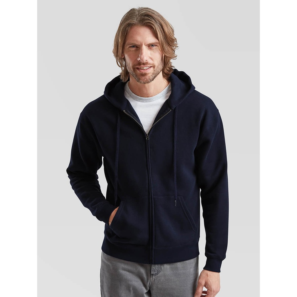 (620340) Felpa Uomo Cappuccio E Zip Premium