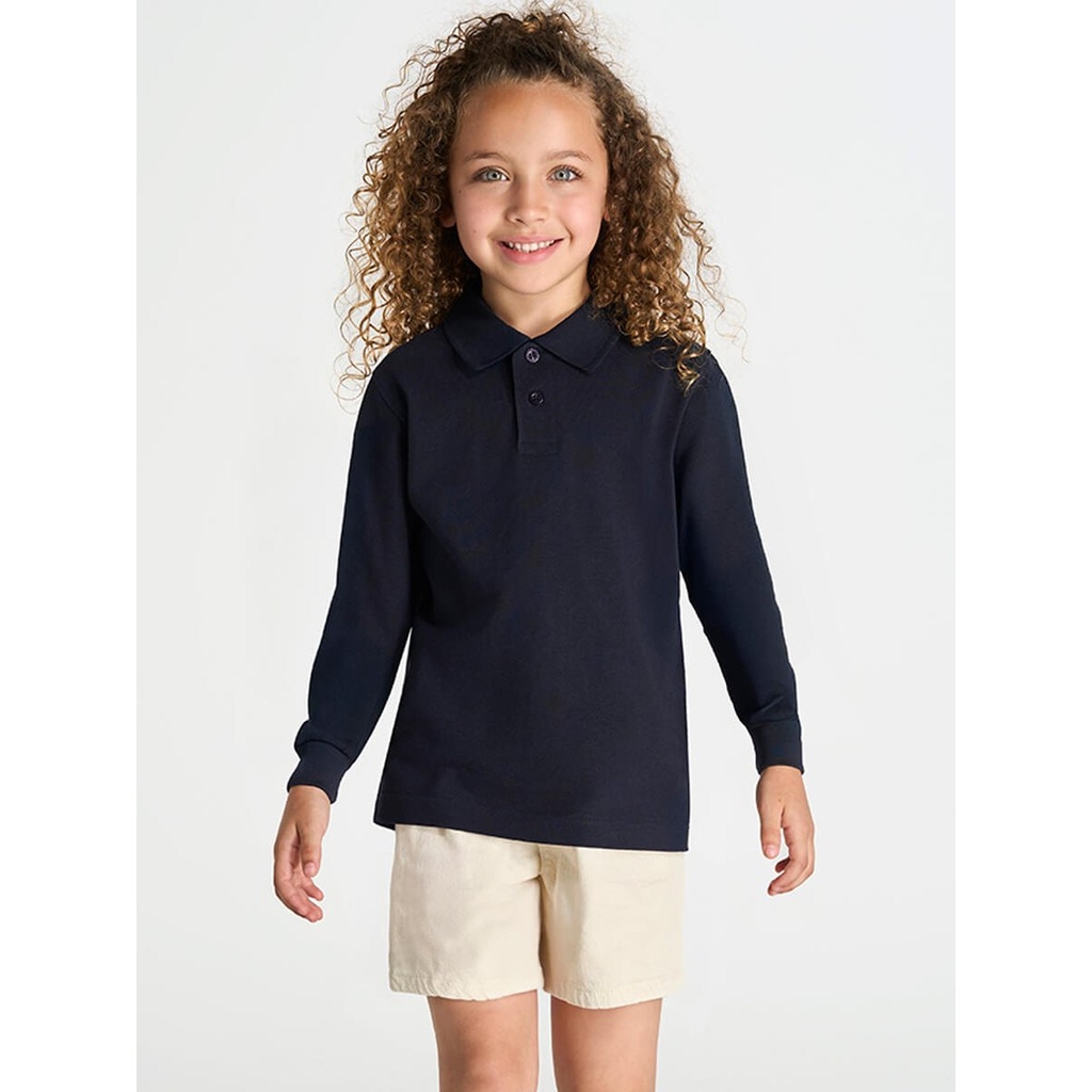 (PKID210LS) Polo Bambino Manica Lunga Regular